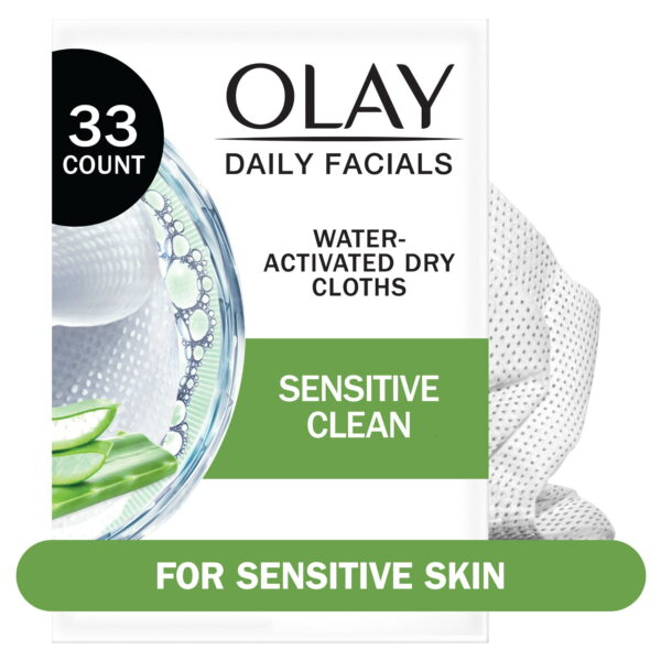 (3 pack) Olay Daily Facials Sensitive Cleansing Cloths, Fragrance-Free, 33 Count - Image 8