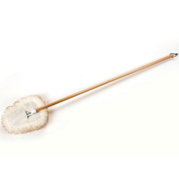 Lamb's Wool Wedge Mop for Floor or Ceiling Natural Lanolin Dust Magnet USA Made - Image 3