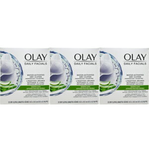 (3 pack) Olay Daily Facials Sensitive Cleansing Cloths, Fragrance-Free, 33 Count