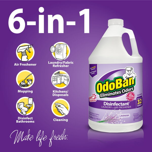 OdoBan Disinfectant Concentrate and Odor Eliminator, 2 Gallons, Lavender Scent - Image 6