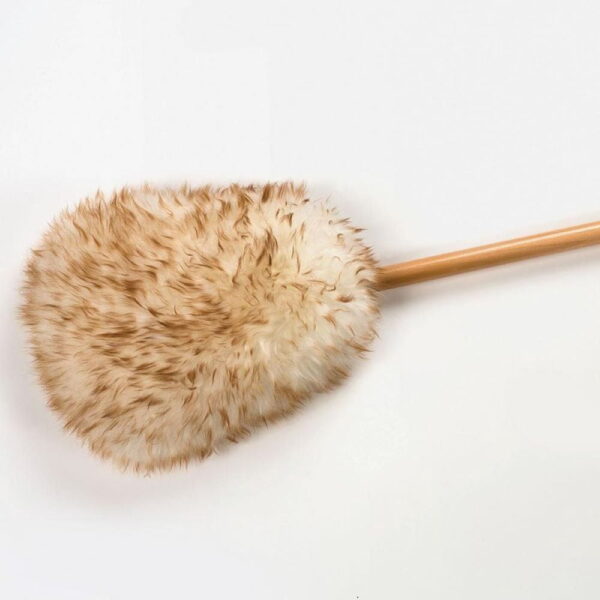 Lamb's Wool Wedge Mop for Floor or Ceiling Natural Lanolin Dust Magnet USA Made - Image 2