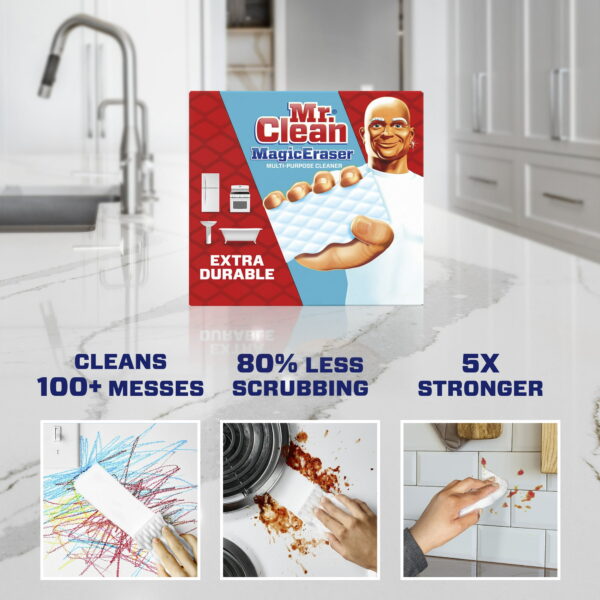 Mr. Clean Magic Eraser Extra Durable All-Purpose Cleaning Pads with Durafoam, 7 Ct - Image 8
